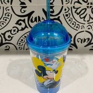 New Blue Disney Congrats Grad Mickey Mouse Flashing Light Up Tumbler with Straw